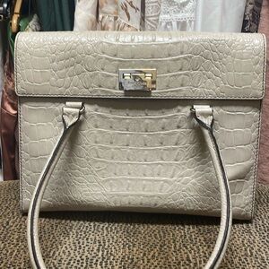 Kate Spade cream stamped Leather Large Bag